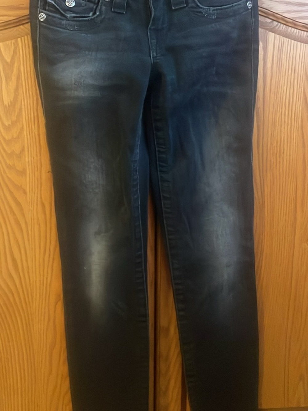 True Religion “Jodie”Women's Black Faded Skinny Jeans